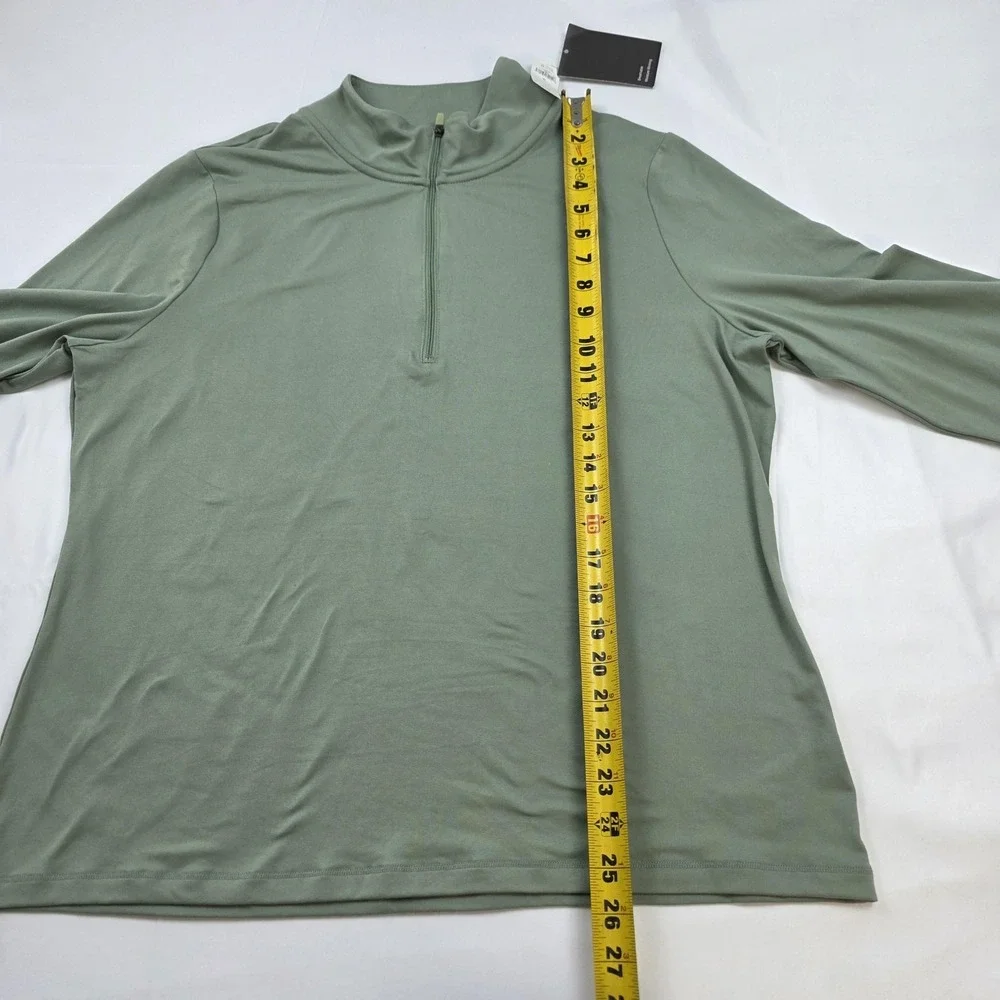 Gap GapFit Pullover Mens XL Green 1/4 Zip Long Sleeve Athletic Training Top